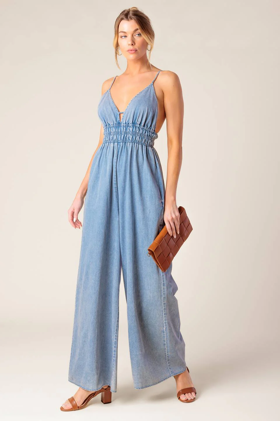 CONSTANCE ACID BLUE DENIM JUMPSUIT - Image 5