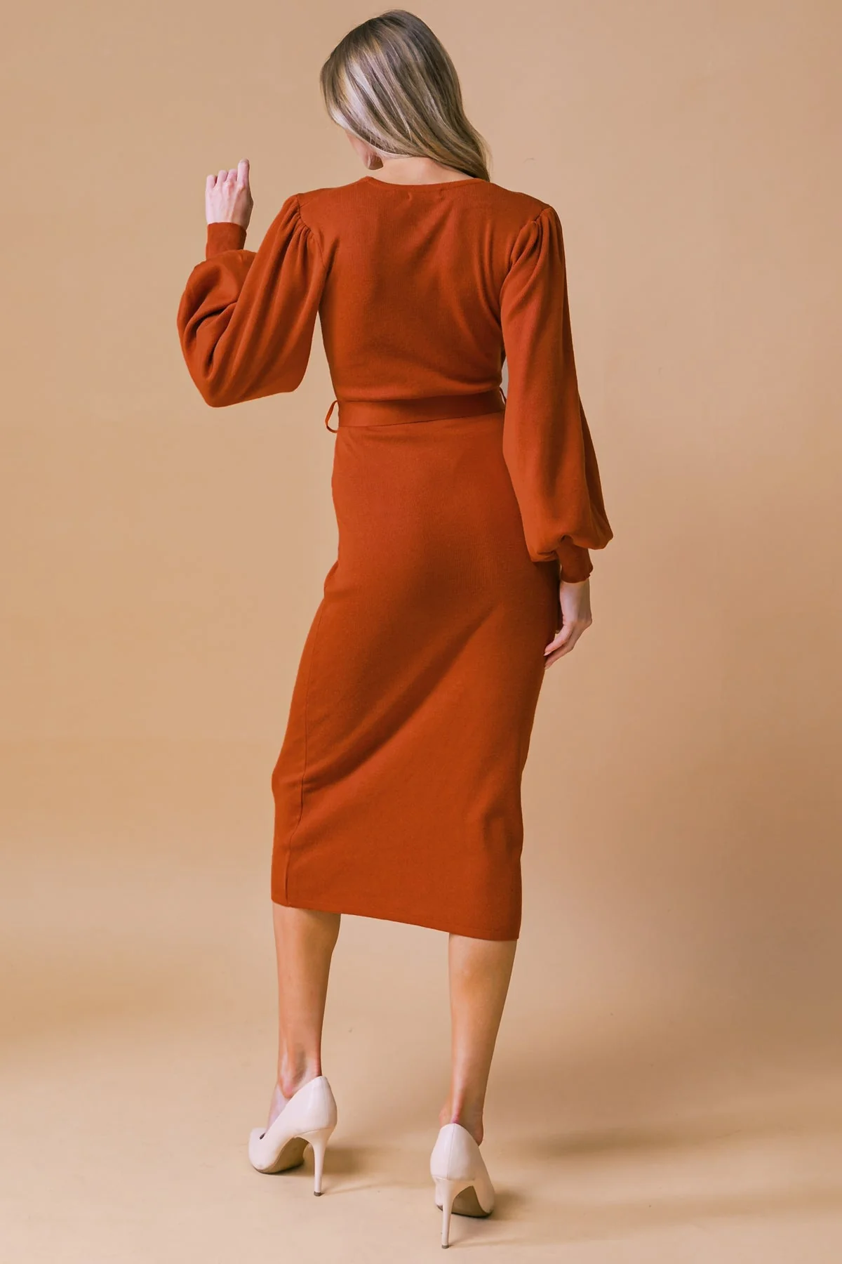 MATILDA MIDI LONG SLEEVE SWEATER DRESS - Image 10