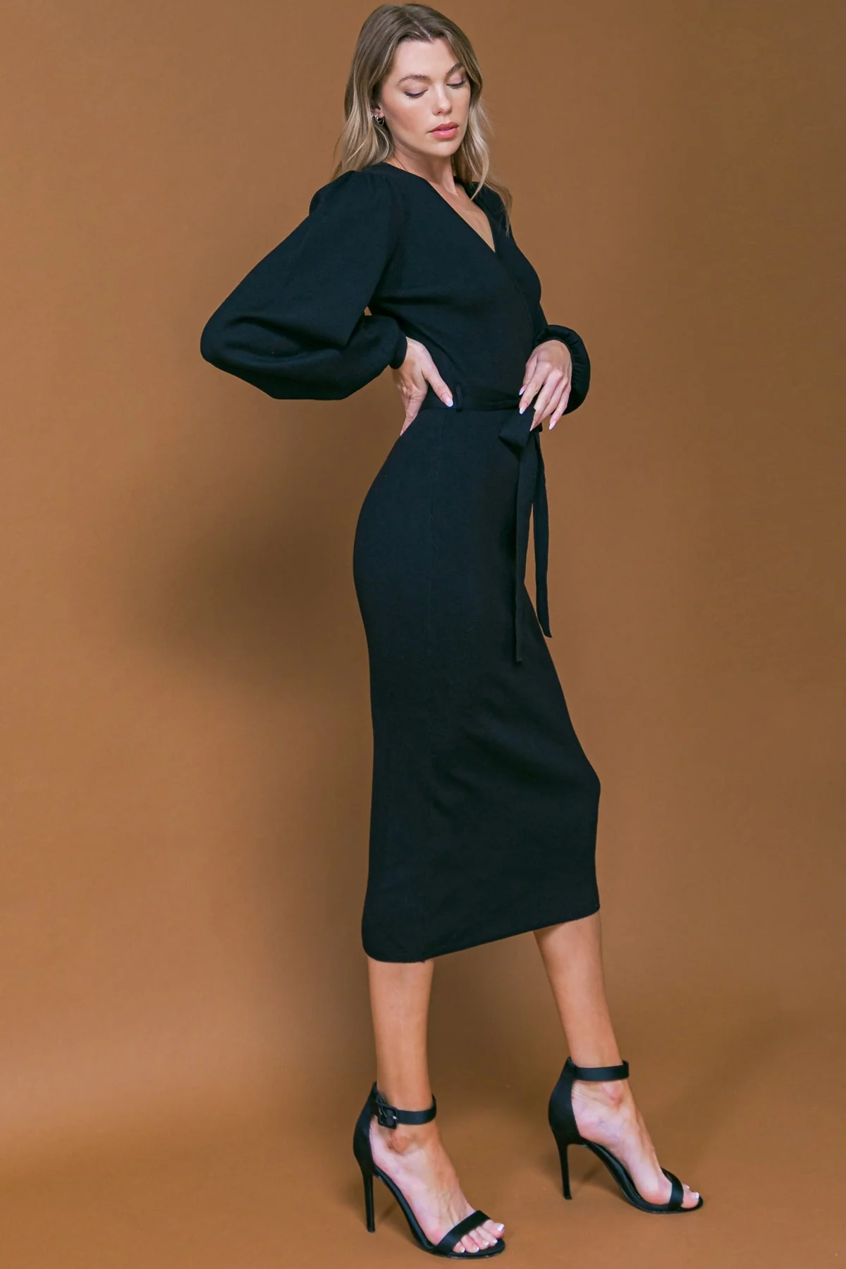 MATILDA MIDI LONG SLEEVE SWEATER DRESS - Image 7