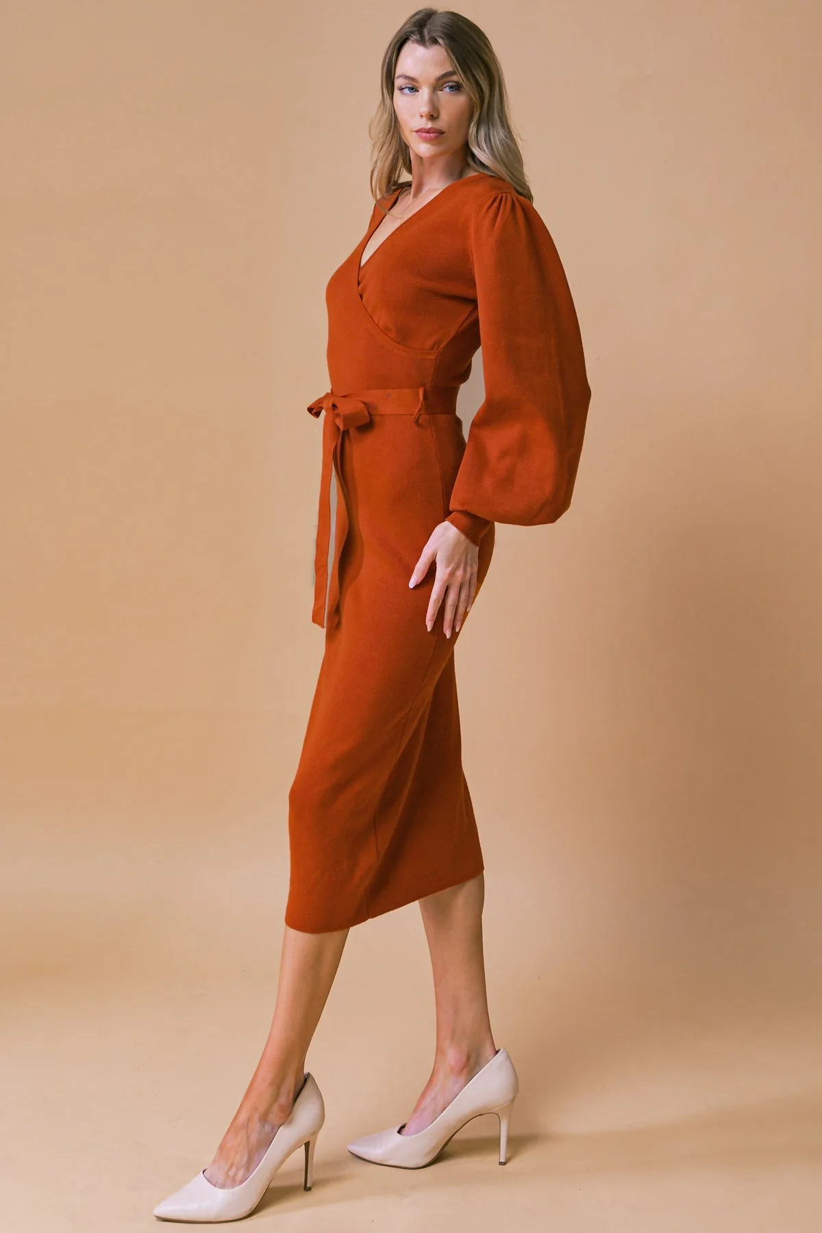 MATILDA MIDI LONG SLEEVE SWEATER DRESS - Image 9